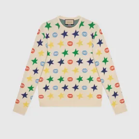 古驰/Gucci 星星印花羊毛毛衣 661835-XKBXY-9275 