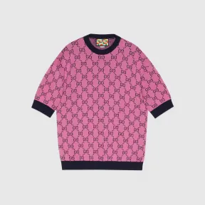 古驰/Gucci GG Multicolor系列短袖毛衣 662038-XKBXI-5152