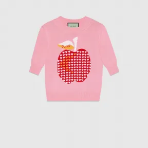 古驰/Gucci 心苹果图案棉毛混纺毛衣 664355-XKBYV-5943 