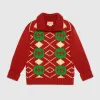 古驰/Gucci 儿童嵌花羊毛毛衣 671312-XKB5Y-6417 