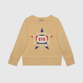 古驰/Gucci 儿童印花棉质卫衣 黄色 男童 679064-XJD0E-2361