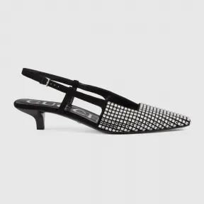 古驰/Gucci 女士水晶露跟高跟鞋 679364-C2000-1000