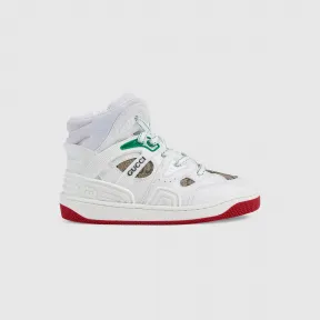 古驰/Gucci Gucci Basket幼儿高帮球鞋 白色可持续材料Demetra 男童 681354-2SHG0-9076