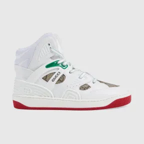 古驰/Gucci Gucci Basket儿童高帮球鞋 白色可持续材料Demetra 男童 681359-2SHG0-9076