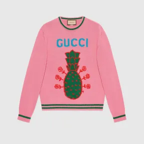 古驰/Gucci Gucci Pineapple棉质毛衣 683096-XKB8H-5142