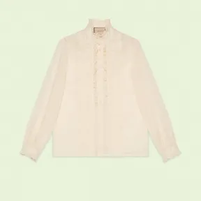 古驰/Gucci 荷叶边棉质衬衫 685983-ZAJMB-9193 