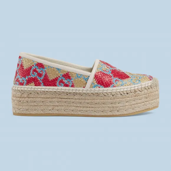 古驰/Gucci 女款 GG 麻底鞋 703603-UYG10-9570 