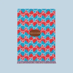 古驰/Gucci GG 人字纹棉质沙滩毯 705610-3G105-5569 