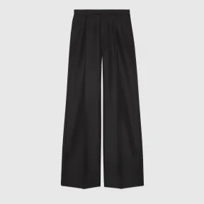 古驰/Gucci 纹理华达呢阔腿裤 705875-ZAHE0-1000 