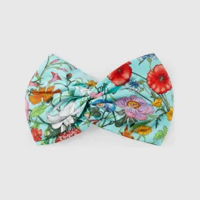 古驰/Gucci 绿色和多色花卉印花真丝发带 716552-3G001-4800