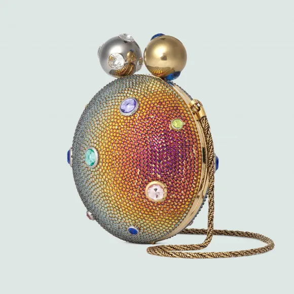 古驰/Gucci 圆形水晶晚装包 716627-JAACO-8555 