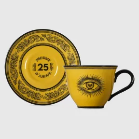 古驰/Gucci 星眼印花茶杯和茶碟（两件套） 720437-ZAG8V-7143