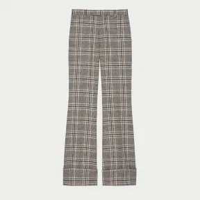 古驰/Gucci Gucci HA HA HA 格纹喇叭裤 720464-ZAC6B-4632