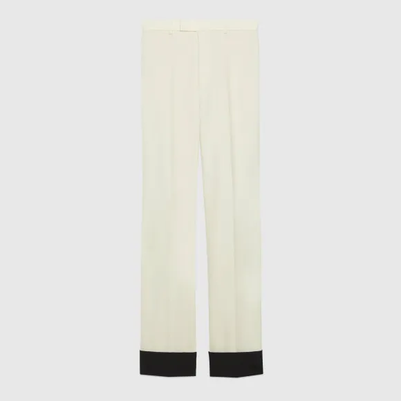 古驰/Gucci 羊毛马海毛长裤配翻边袖口 721900-ZAK9G-9198