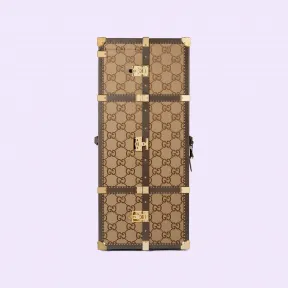 古驰/Gucci 驼色和乌木色帆布超级双G硬箱 722176-UKMBG-2572