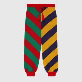 古驰/Gucci 条纹提花羊毛针织裤 724777-XKCWJ-6251 