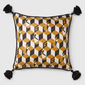 古驰/Gucci 方形G字及兔子图案真丝靠枕 731616-ZAL6N-1030