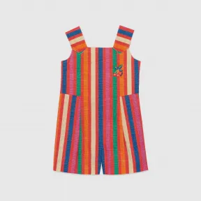 古驰/Gucci 红色和多色儿童条纹印花棉质连体裤 737743-ZANCM-6367