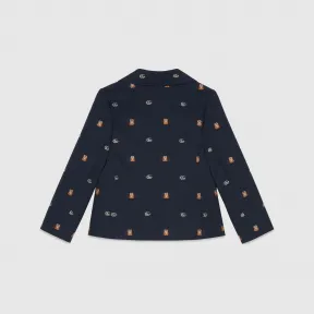 古驰/Gucci 儿童双G羊毛夹克 746923-XWAX9-4758