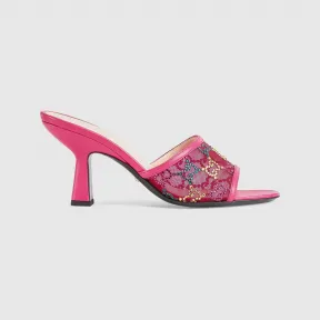 古驰/Gucci 紫红色 女士GG中跟凉拖 749723-FAB1M-5541