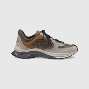 古驰/Gucci 浅灰色绒面材质Gucci Run系列男士运动鞋 749785-AAB62-1441