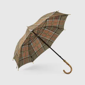 古驰/Gucci 棕色和多色方形G苏格兰格纹印花尼龙雨伞 756003-FACEK-8494