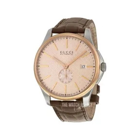 古驰/Gucci G-Timeless系列 40.00 MM 拉丝/抛光不锈钢 自动机械机芯 男表 YA126314