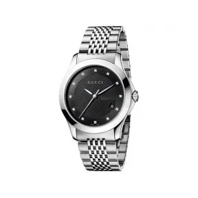 古驰/Gucci G-Timeless系列 38.00 MM 拉丝/抛光不锈钢 石英机芯 男表 YA126405