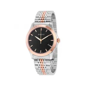 古驰/Gucci G-Timeless系列 38.00 MM 拉丝/抛光不锈钢 石英机芯 男表 YA126410