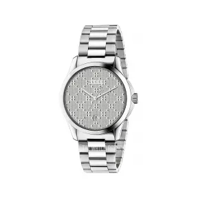 古驰/Gucci G-Timeless系列 38.00 MM 拉丝/抛光不锈钢 石英机芯 中性表 YA126459