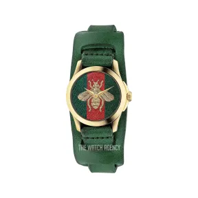 古驰/Gucci G-Timeless系列 27.00 MM 拉丝/抛光镀金不锈钢 石英机芯 女表 YA126545