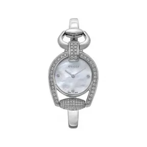 古驰/Gucci 系列 28.00 MM 镶钻精钢 石英机芯 女表 YA139505