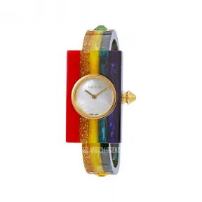 古驰/Gucci 系列 X 24.00 MM, rectangular 多色塑料 石英机芯 女表 YA143519