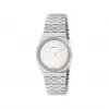 古驰/Gucci 25H Quartz Diamond Silver Dial Ladies Watch YA163503