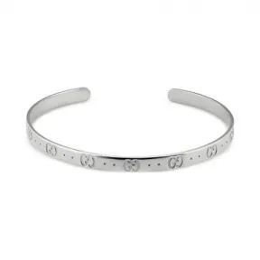 古驰/Gucci 白金标志性 G 互扣式手链 YBA434524003017