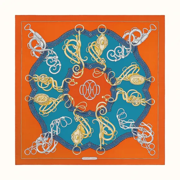 爱马仕/Hermes “名人电梯”90厘米方巾 H003777S-49