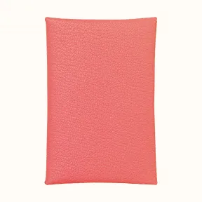 爱马仕/Hermes 玫瑰色 Calvi卡包 H044166CKK4