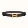 爱马仕/Hermes H 雕纹皮带扣&双面皮腰带32毫米 H064540CC06-H073967CABA100