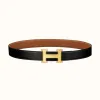 爱马仕/Hermes H Martelee皮带扣&双面皮腰带32毫米 H064549CC06-H073967CAAA115