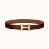 爱马仕/Hermes H Martelee皮带扣&双面皮腰带32毫米 H064549CC06-H073967CAAX100