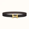 爱马仕/Hermes H Martelee皮带扣&双面皮腰带32毫米 H064549CC06-H073967CABA085