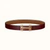 爱马仕/Hermes 方块H皮带扣&双面皮腰带32毫米 H066050CP2K-H073967CAAX100