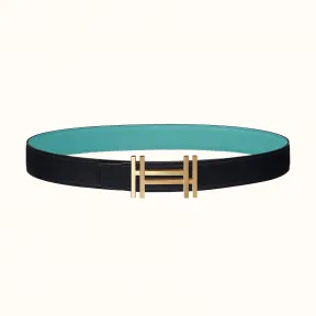 爱马仕/Hermes 方块H皮带扣&双面皮腰带32毫米 H066050CP2K-H075394CAAS090