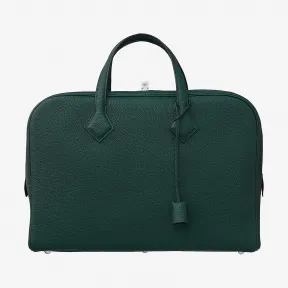 爱马仕/Hermes 绿色 Victoria II 12H商务包 H076695CK6O