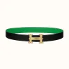 爱马仕/Hermes Farwest皮带扣&双面皮腰带32毫米 H081655CUZ3-H074504CAAF100