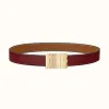 爱马仕/Hermes Typo皮带扣&双面皮腰带32毫米 H081751CUZ3-H075394CAAC100