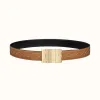 爱马仕/Hermes Typo皮带扣&双面皮腰带32毫米 H081751CUZ3-H081703CAAA100