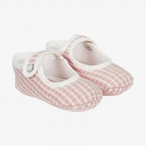 爱马仕/Hermes 玫瑰色 Loomy Pif婴儿软底鞋 H102990M_01