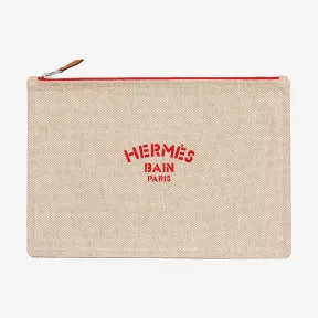 爱马仕/Hermes 红色 “Hermès Bain”New Yachting收纳包，大号 H103134M_06