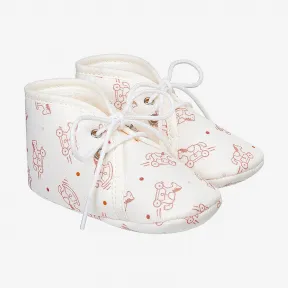 爱马仕/Hermes 玫瑰色 Adada Dots Paf婴儿软底鞋 H103142M_0118